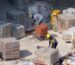 A stack of hard hats ready for issue
